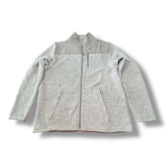 Under Armour Gray Specialist Full Zip 2.0 Fleece Top Polar-Tec Men’s Size XXL - Picture 1 of 12